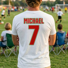 Load image into Gallery viewer, Personalized Soccer T-Shirt Custom Name &amp; Number Gift for Dad
