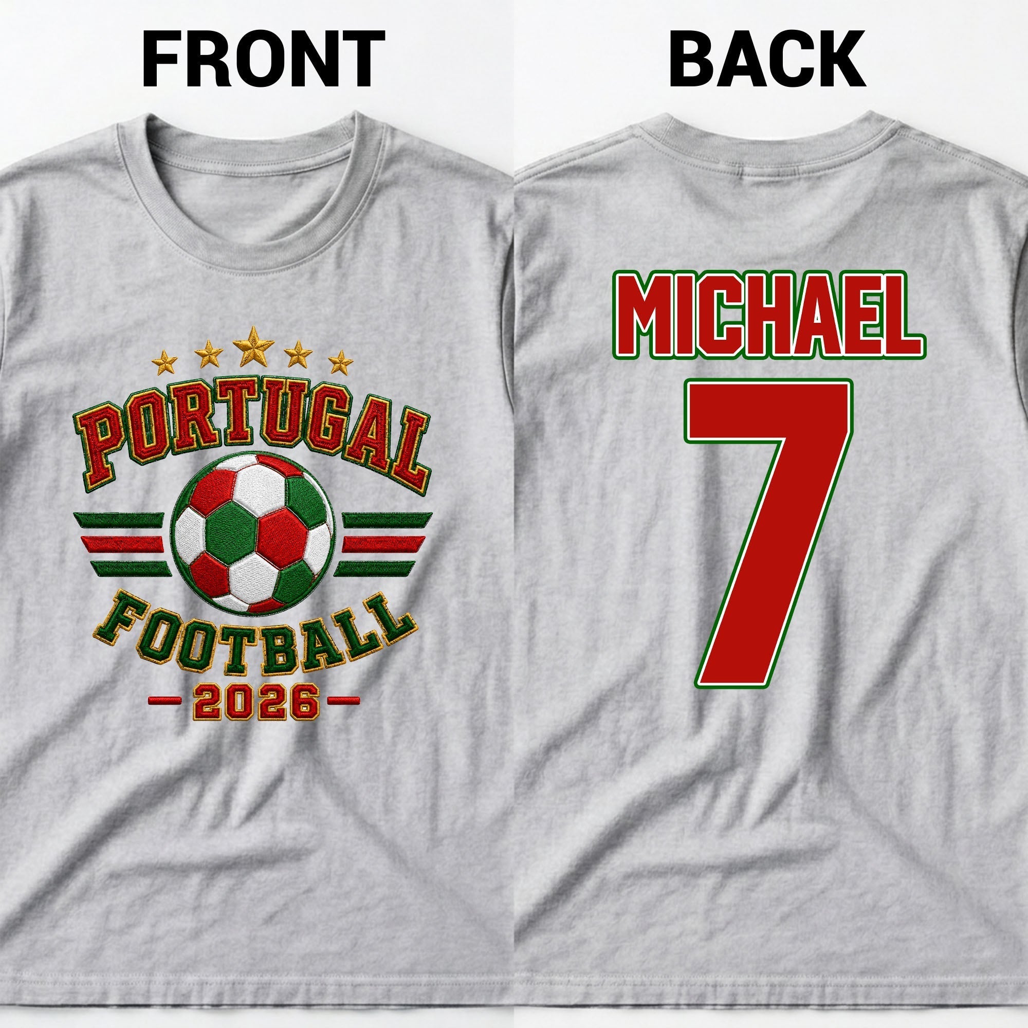Personalized Soccer T-Shirt Custom Name & Number Gift for Dad