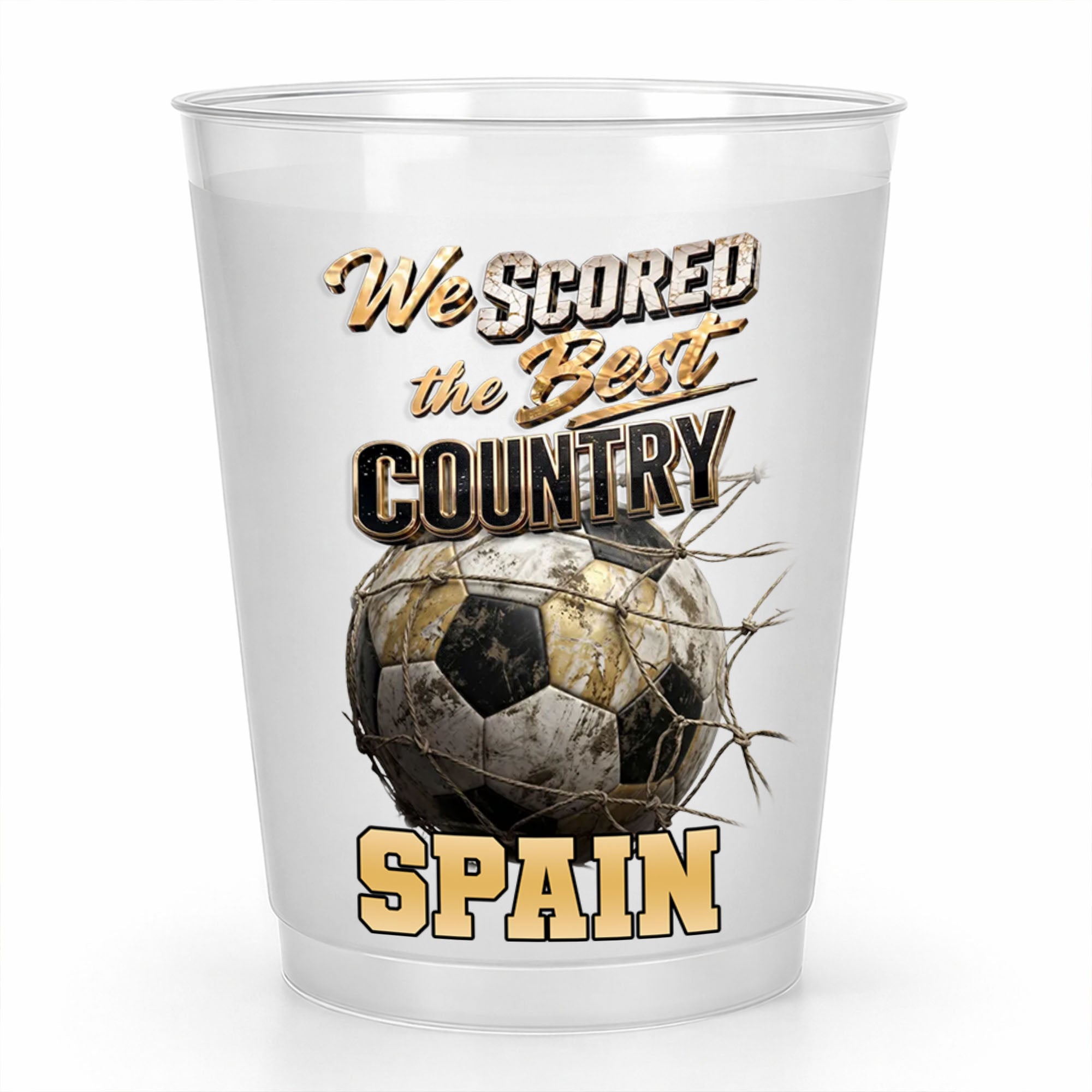 Personalized Frosted Cups Custom Name Gift for Soccer Lovers