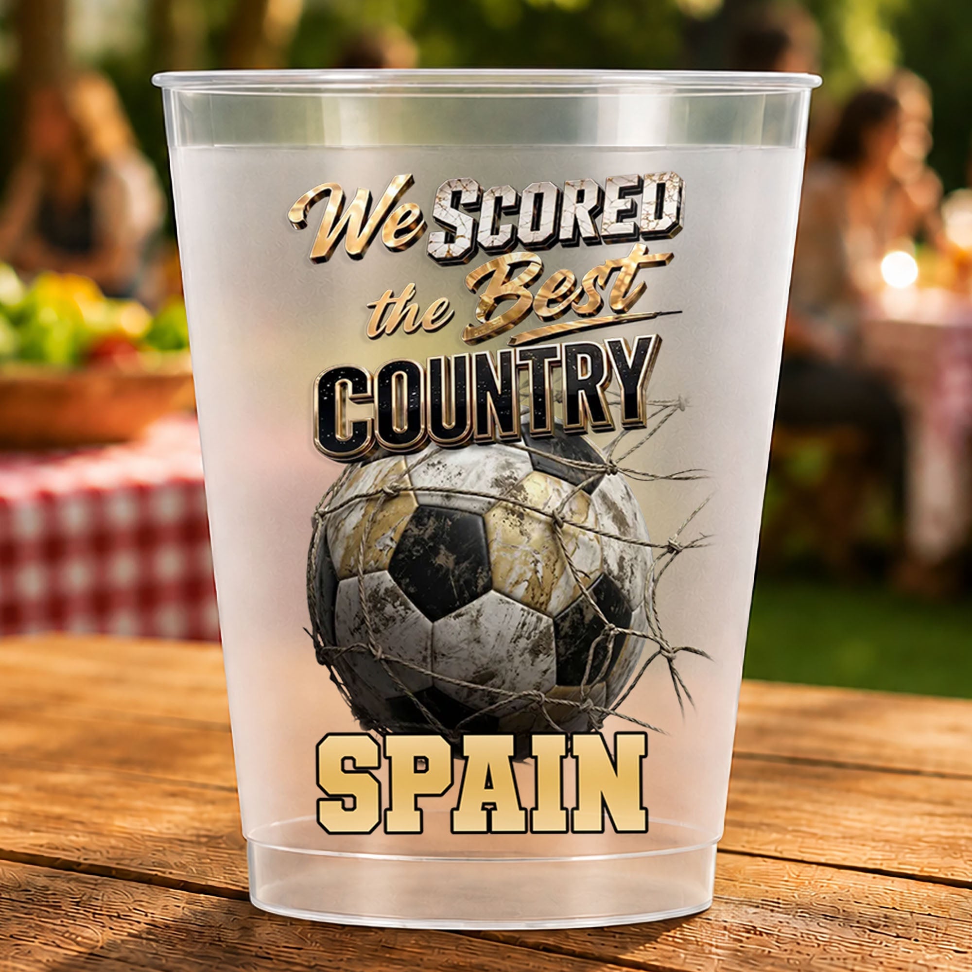 Personalized Frosted Cups Custom Name Gift for Soccer Lovers