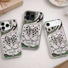 Load image into Gallery viewer, Personalized Clear Phone Case with Soccer Mom Design Gift for Her
