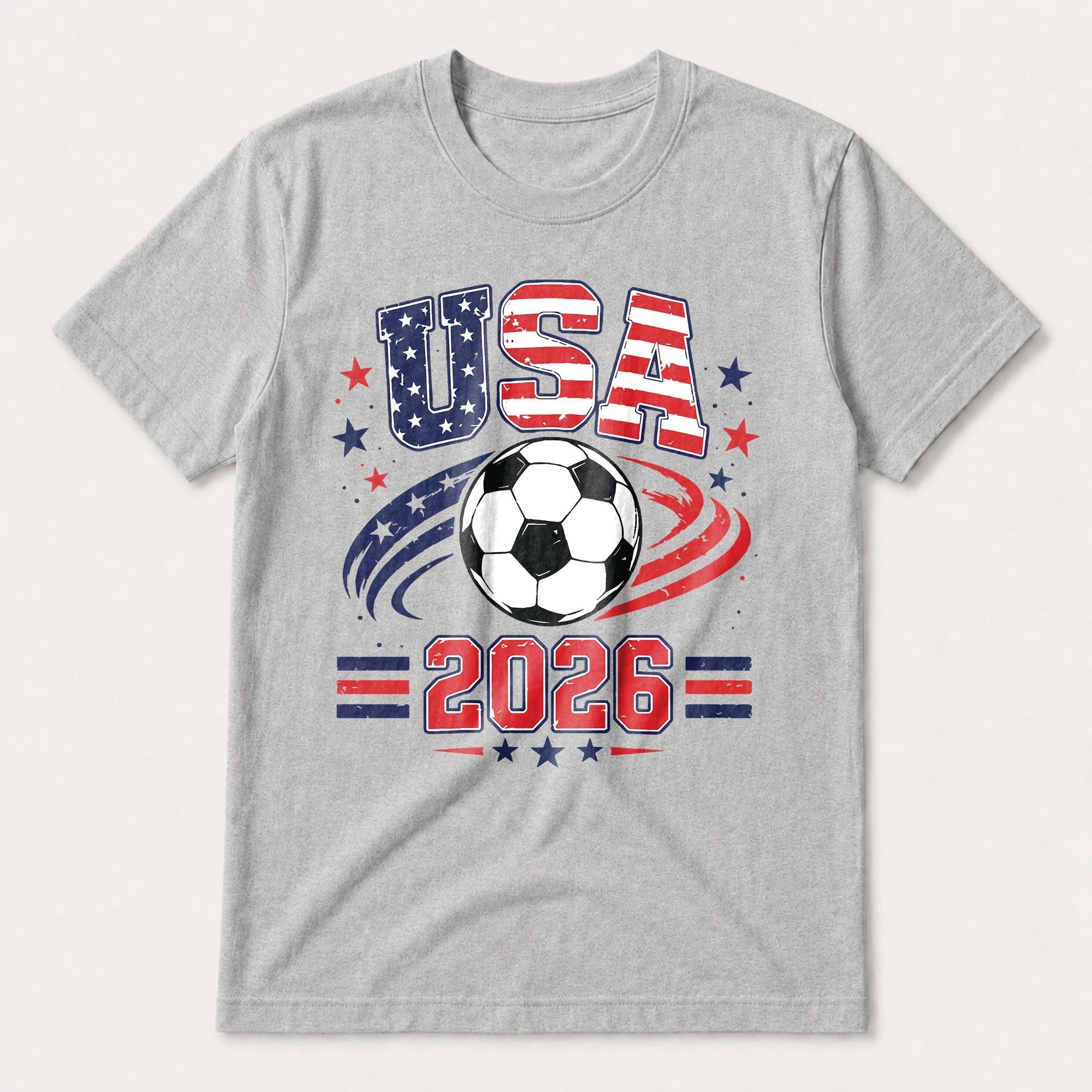 Personalized Soccer American Flag T-Shirt Custom Design for Dad