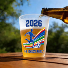 Load image into Gallery viewer, Personalized Frosted Cups Custom Family Soccer Season Gift

