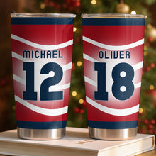 Load image into Gallery viewer, Personalized 20oz Stainless Steel Tumbler Custom Jersey Design Gift for Sports Lovers
