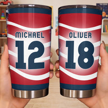 Load image into Gallery viewer, Personalized 20oz Stainless Steel Tumbler Custom Jersey Design Gift for Sports Lovers
