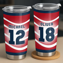 Load image into Gallery viewer, Personalized 20oz Stainless Steel Tumbler Custom Jersey Design Gift for Sports Lovers
