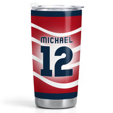 Load image into Gallery viewer, Personalized 20oz Stainless Steel Tumbler Custom Jersey Design Gift for Sports Lovers
