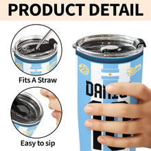 Load image into Gallery viewer, Personalized Soccer Fan Tumbler 20oz Custom Name Gift
