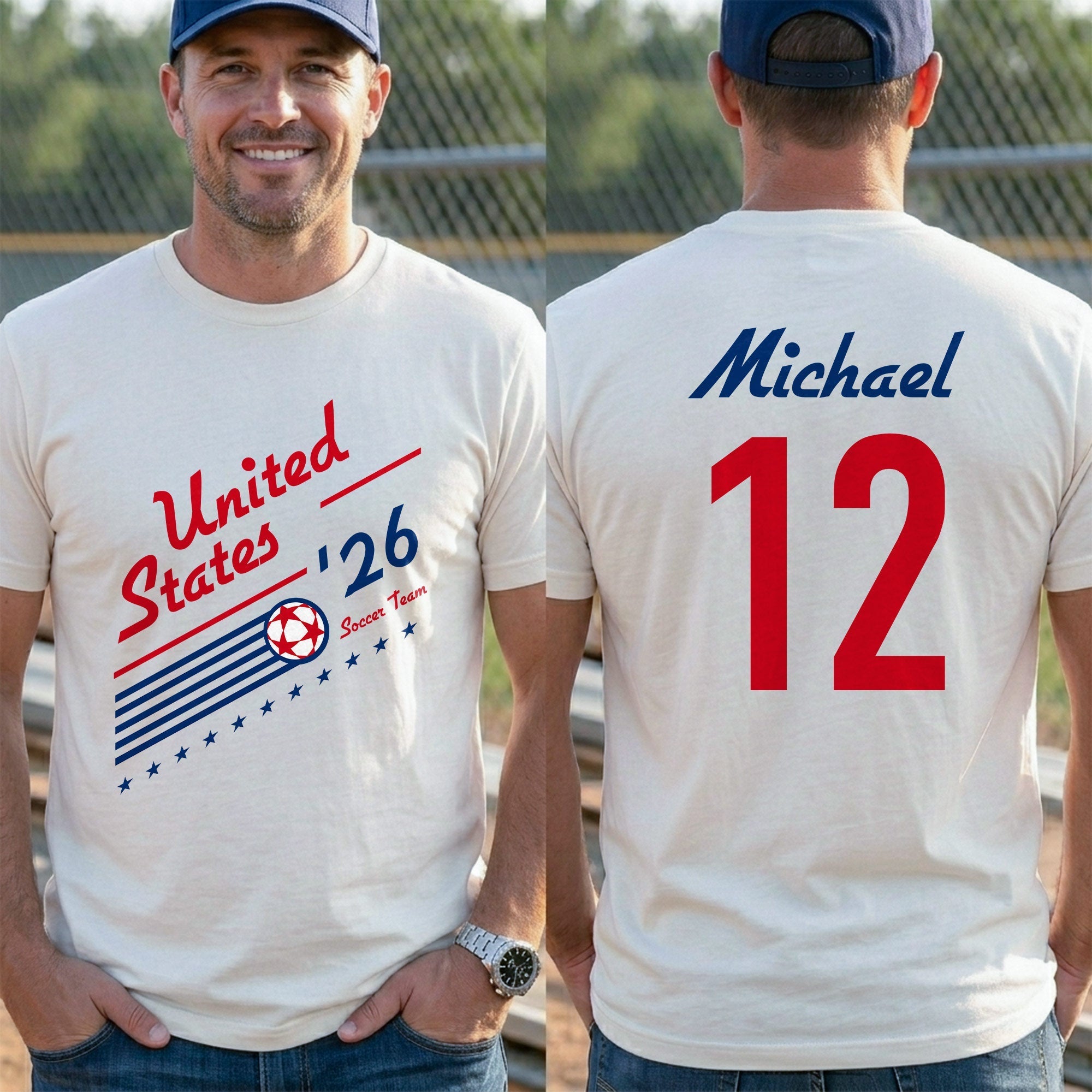 Personalized US Soccer Team T-Shirt Custom Sports Apparel Gift