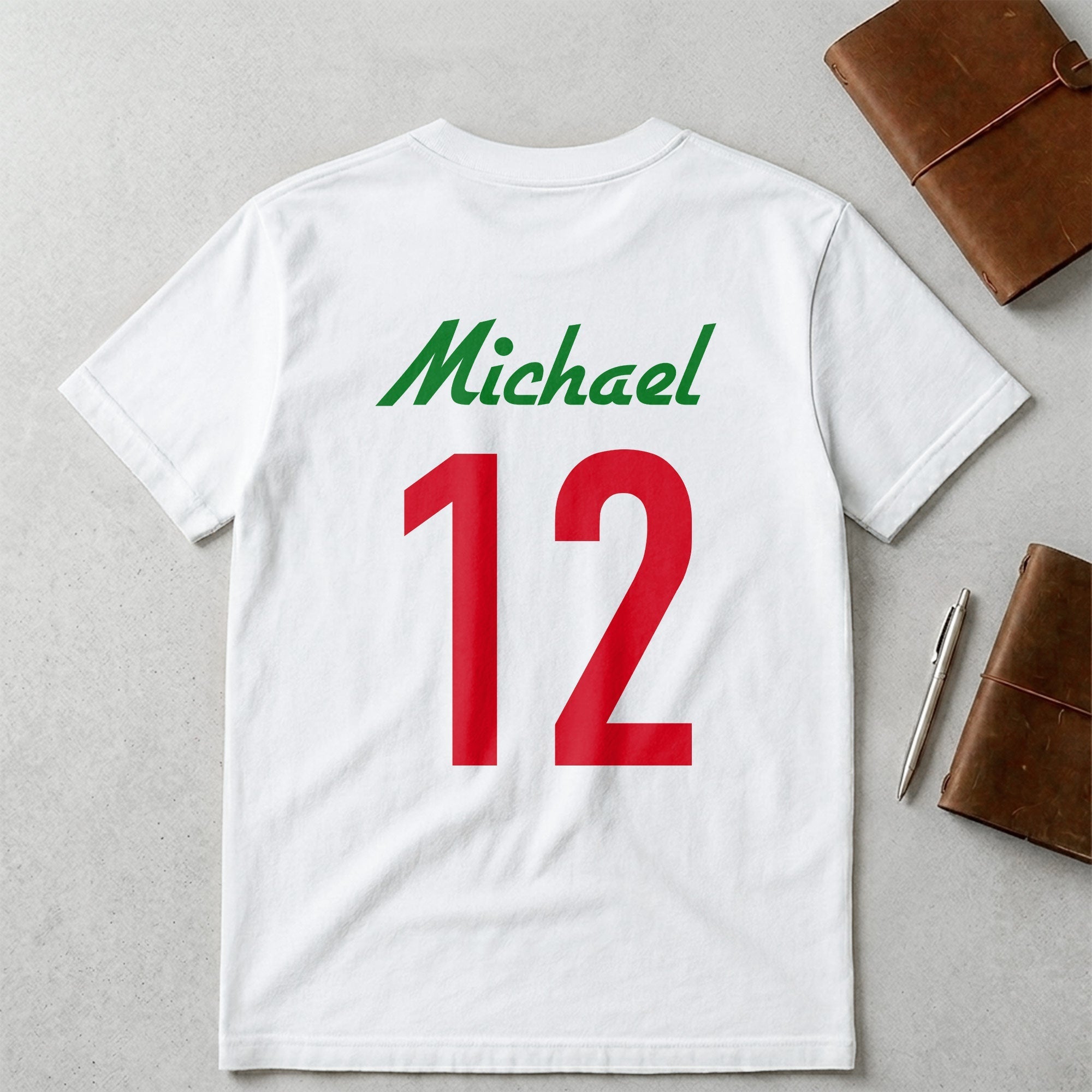 Personalized Portugal Football Team T-Shirt Custom Name Gift