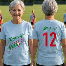Load image into Gallery viewer, Personalized Portugal Football Team T-Shirt Custom Name Gift
