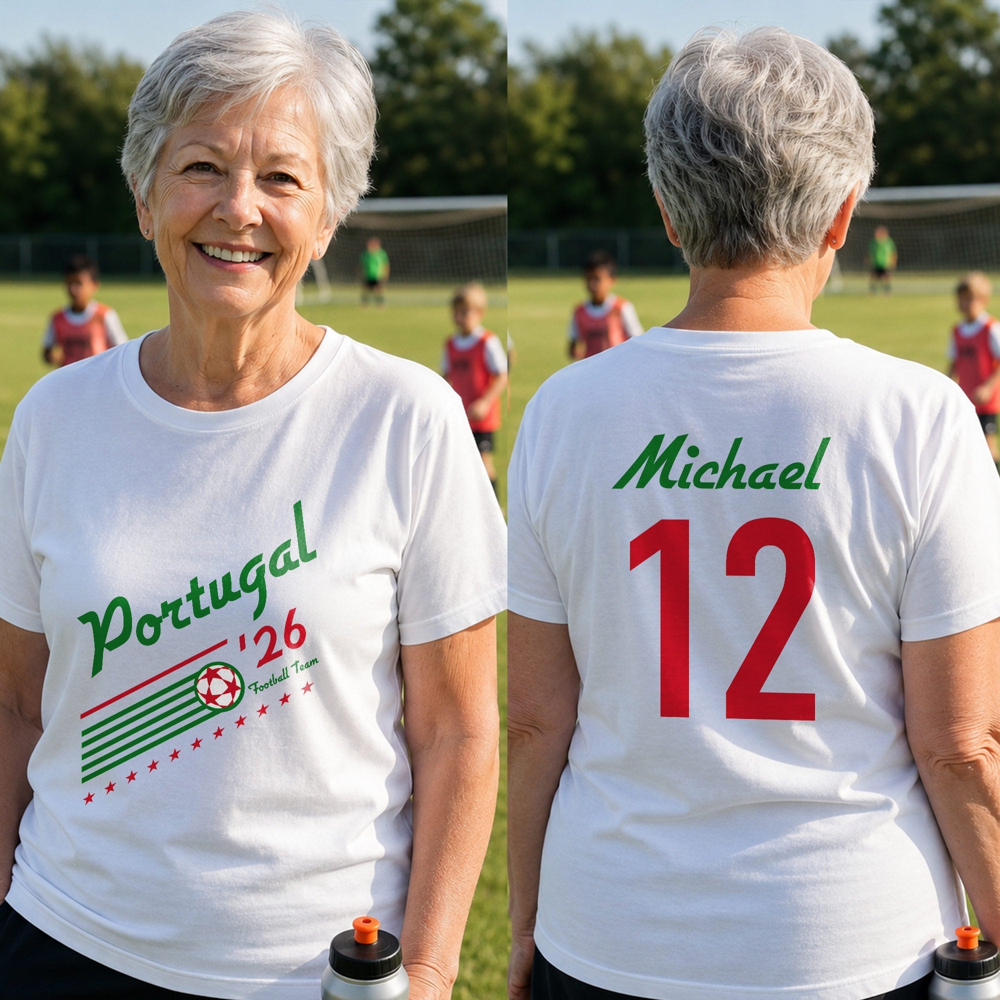 Personalized Portugal Football Team T-Shirt Custom Name Gift