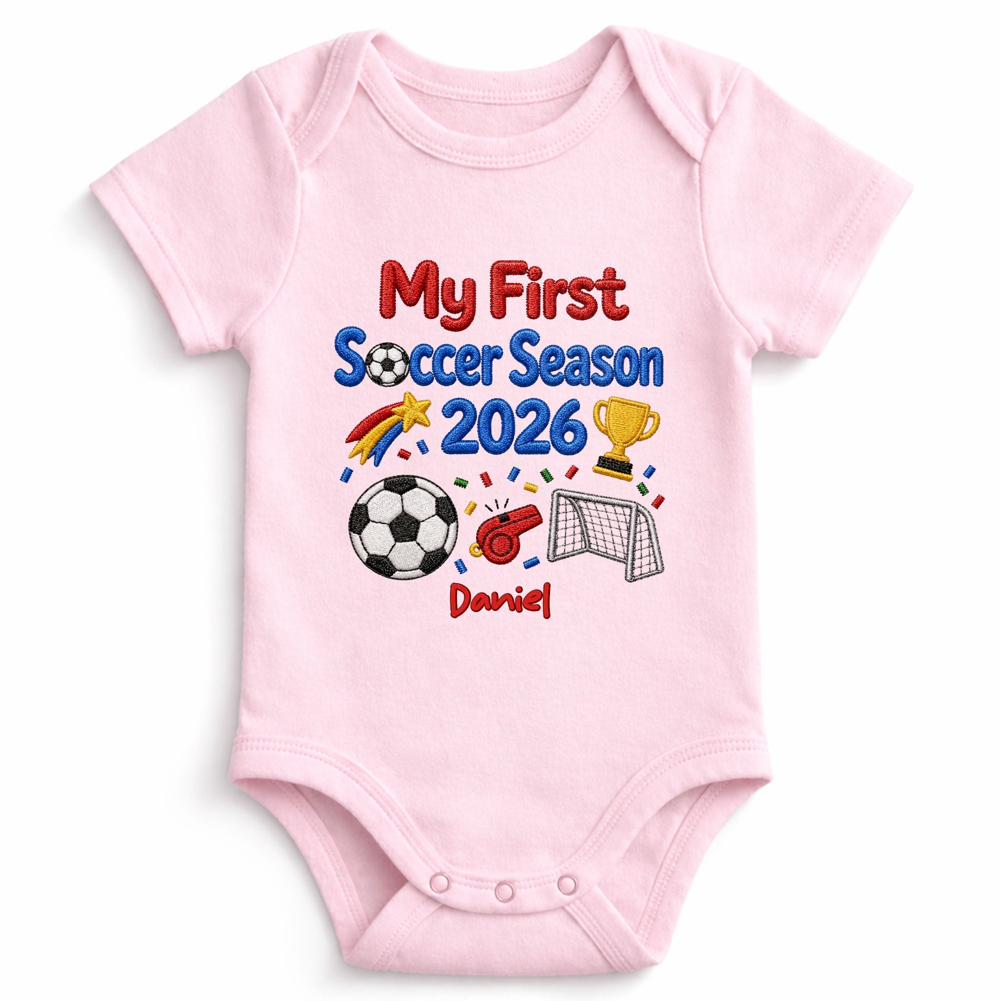 Personalized Custom Baby Onesie First Soccer Season Gift