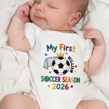 Load image into Gallery viewer, Personalized Baby Onesie Custom Name for Little Athletes Soccer Gift

