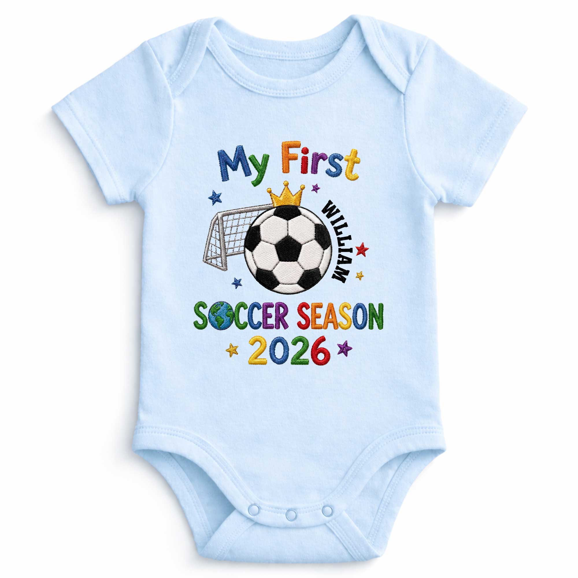 Personalized Baby Onesie Custom Name for Little Athletes Soccer Gift