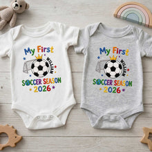 Load image into Gallery viewer, Personalized Baby Onesie Custom Name for Little Athletes Soccer Gift
