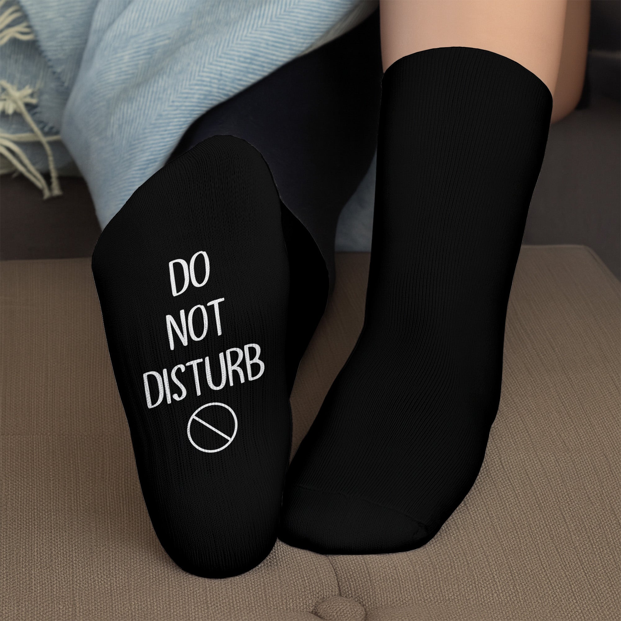 Personalized Do Not Disturb Soccer Ball Graphic Crew Socks Gift