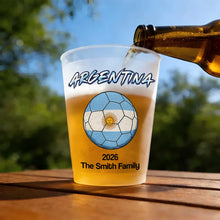 Load image into Gallery viewer, Personalized Frosted Soccer Cups Custom Name Gift for Family
