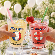 Load image into Gallery viewer, Personalized Frosted Soccer Cups Custom Name Gift for Family
