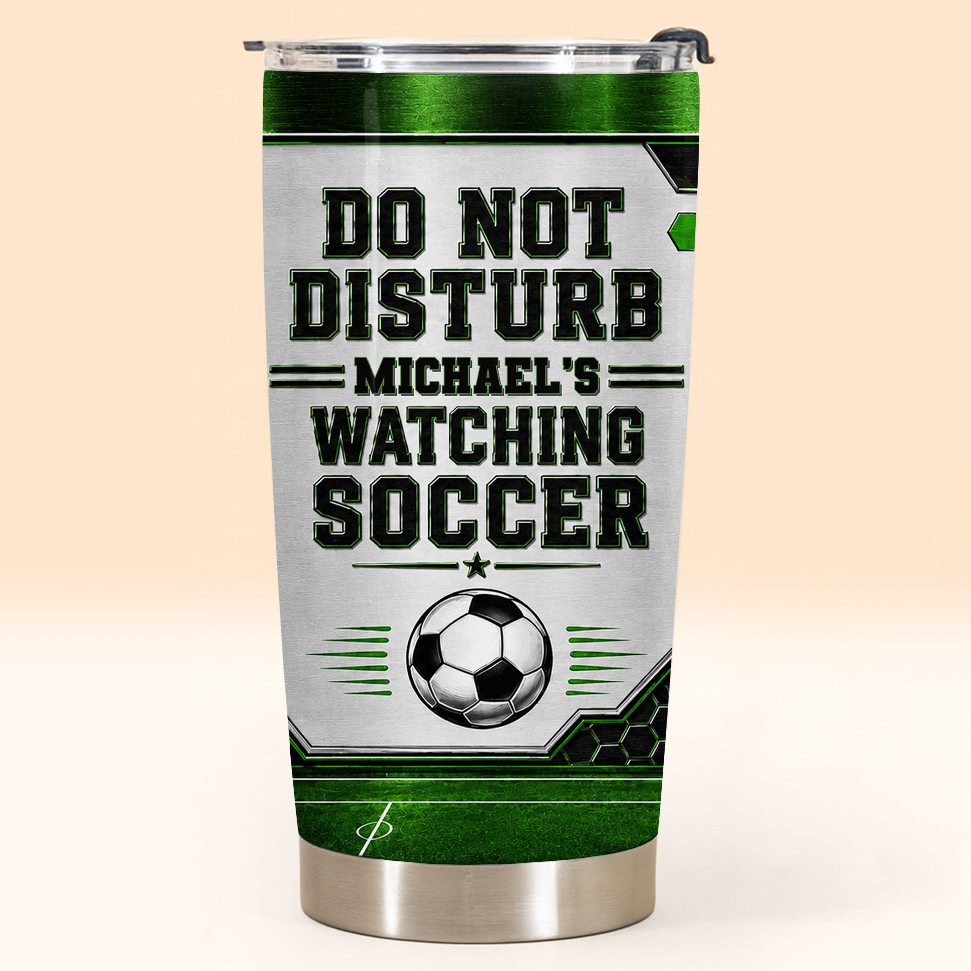 Personalized Soccer Insulated Tumbler Custom Name Gift for Dad