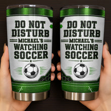 Load image into Gallery viewer, Personalized Soccer Insulated Tumbler Custom Name Gift for Dad
