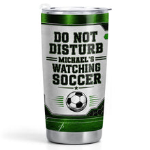 Load image into Gallery viewer, Personalized Soccer Insulated Tumbler Custom Name Gift for Dad
