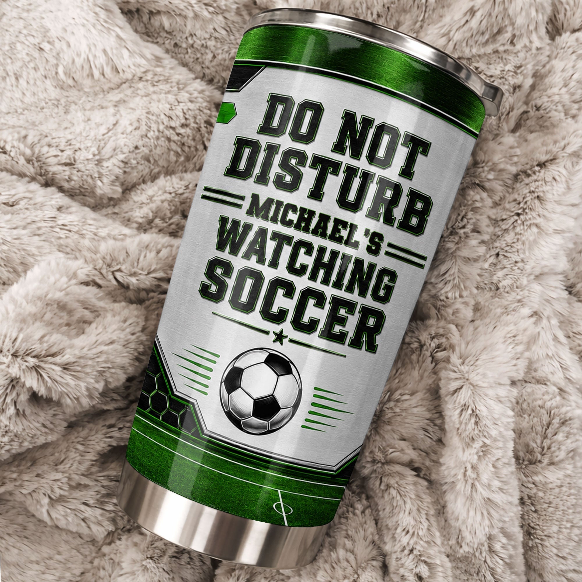 Personalized Soccer Insulated Tumbler Custom Name Gift for Dad
