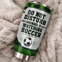 Load image into Gallery viewer, Personalized Soccer Insulated Tumbler Custom Name Gift for Dad
