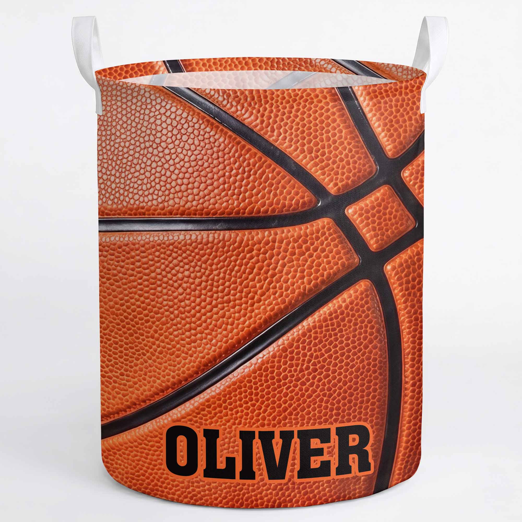 Personalized Fabric Organizer Basket Custom Name Sports Gift