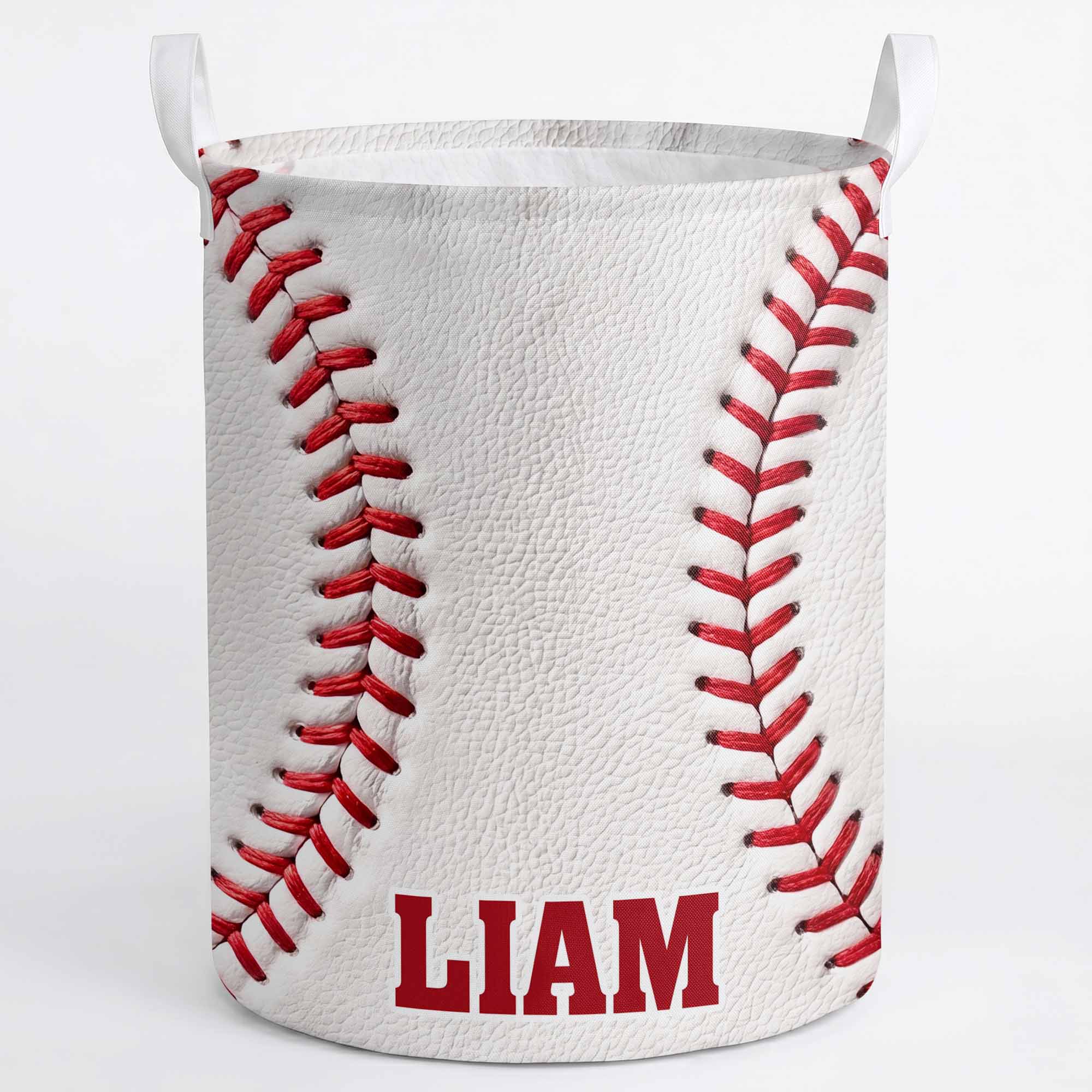 Personalized Fabric Organizer Basket Custom Name Sports Gift