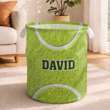 Load image into Gallery viewer, Personalized Fabric Organizer Basket Custom Name Sports Gift
