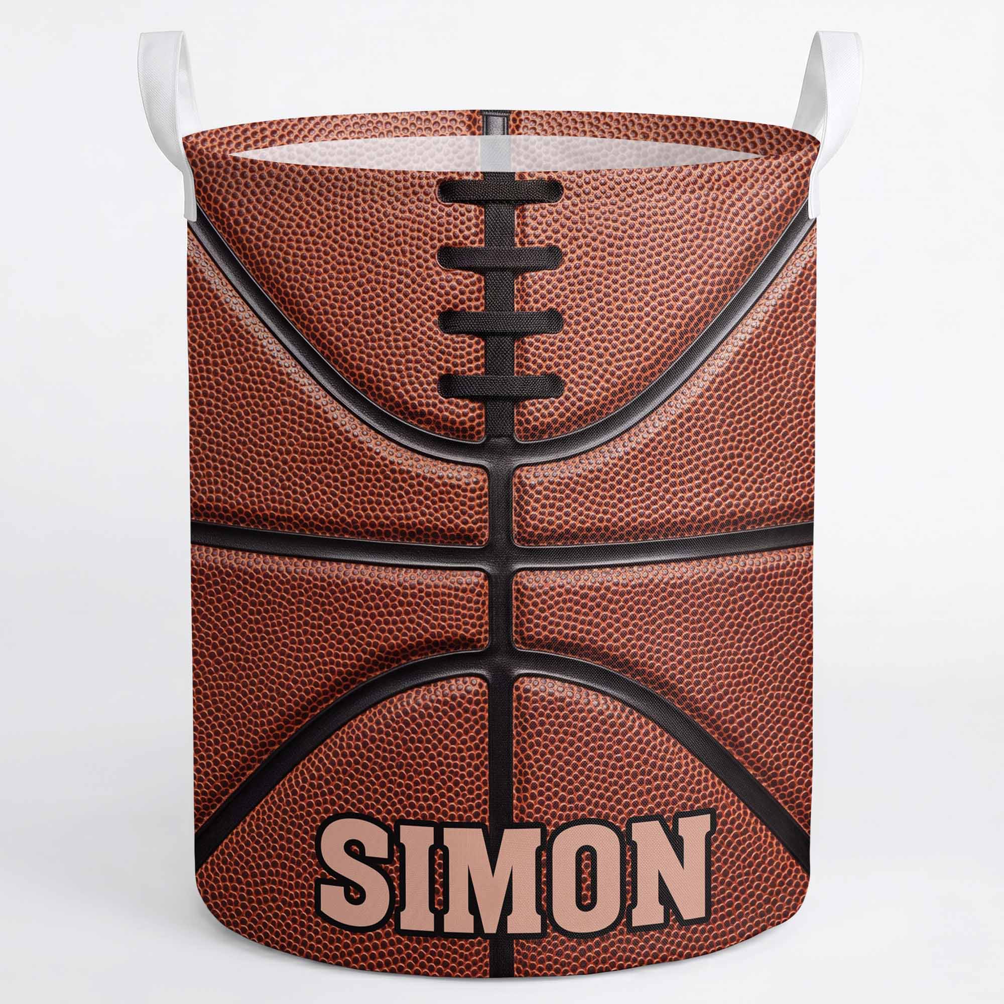 Personalized Fabric Organizer Basket Custom Name Sports Gift