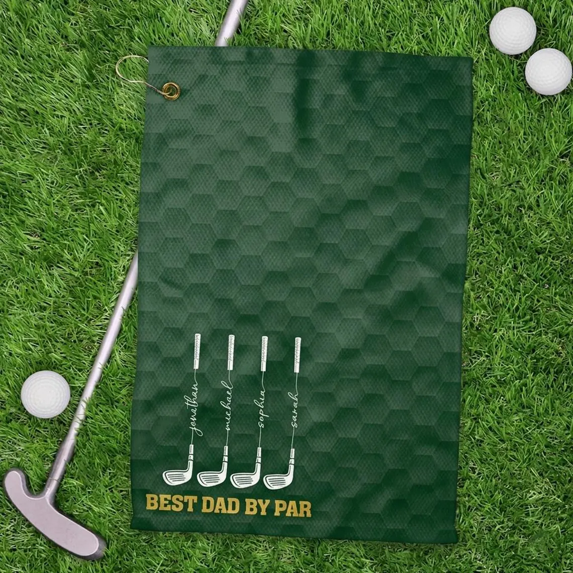 Personalized Golf Towel Custom Name Best Dad Gift for Golfers