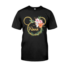 Load image into Gallery viewer, Personalized Floral Mouse Ears T-Shirt for Grandma - Custom Nana Gift
