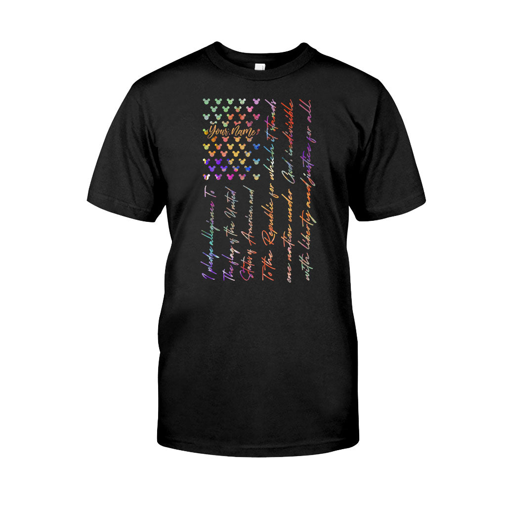 Personalized Mouse Ears Pledge of Allegiance T-shirt & Hoodie for Independence Day