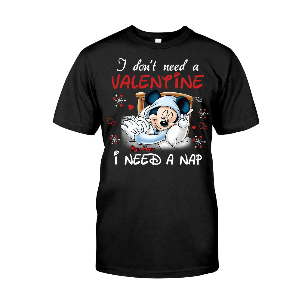 Personalized Valentine T-shirt with Mickey Mouse Design for Her