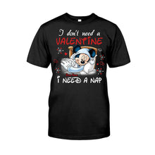 Load image into Gallery viewer, Personalized Valentine T-shirt with Mickey Mouse Design for Her

