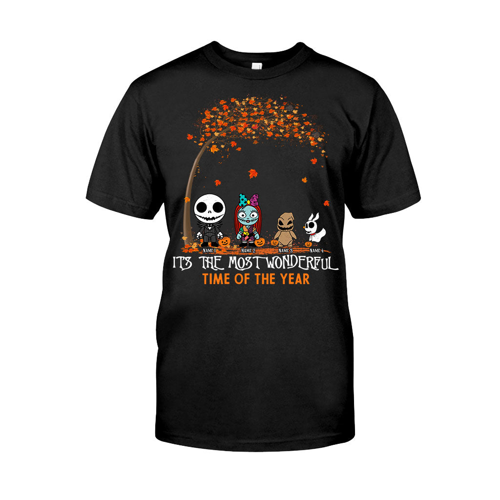 Personalized Halloween T-shirt & Hoodie with Custom Names for Family