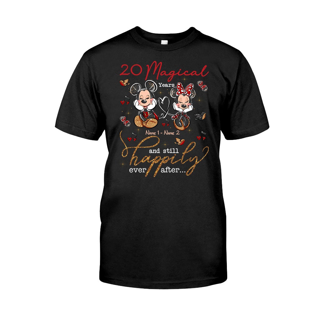 Personalized Couple T-shirt and Hoodie with Names for Anniversary Gift
