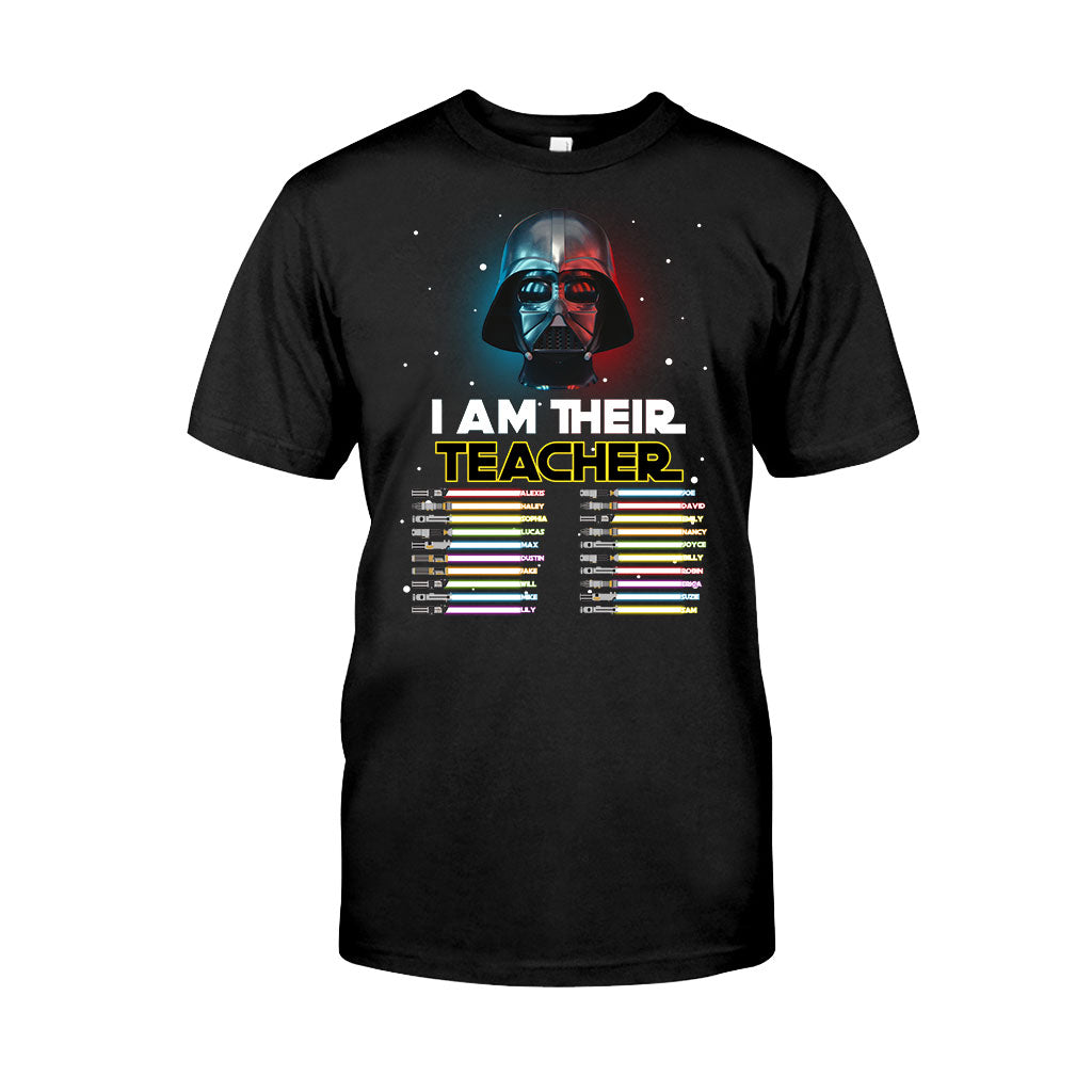 Personalized Teacher T-Shirt Custom Names Star Wars Gift