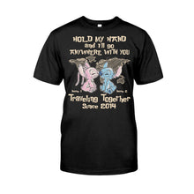Load image into Gallery viewer, Personalized Couple Ohana T-Shirt &amp; Hoodie Custom Names Gift
