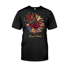Load image into Gallery viewer, Personalized Independence Day T-Shirt &amp; Hoodie with American Flag Design
