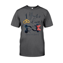 Load image into Gallery viewer, Personalized Couple Mouse T-shirt &amp; Hoodie Custom Names Gift
