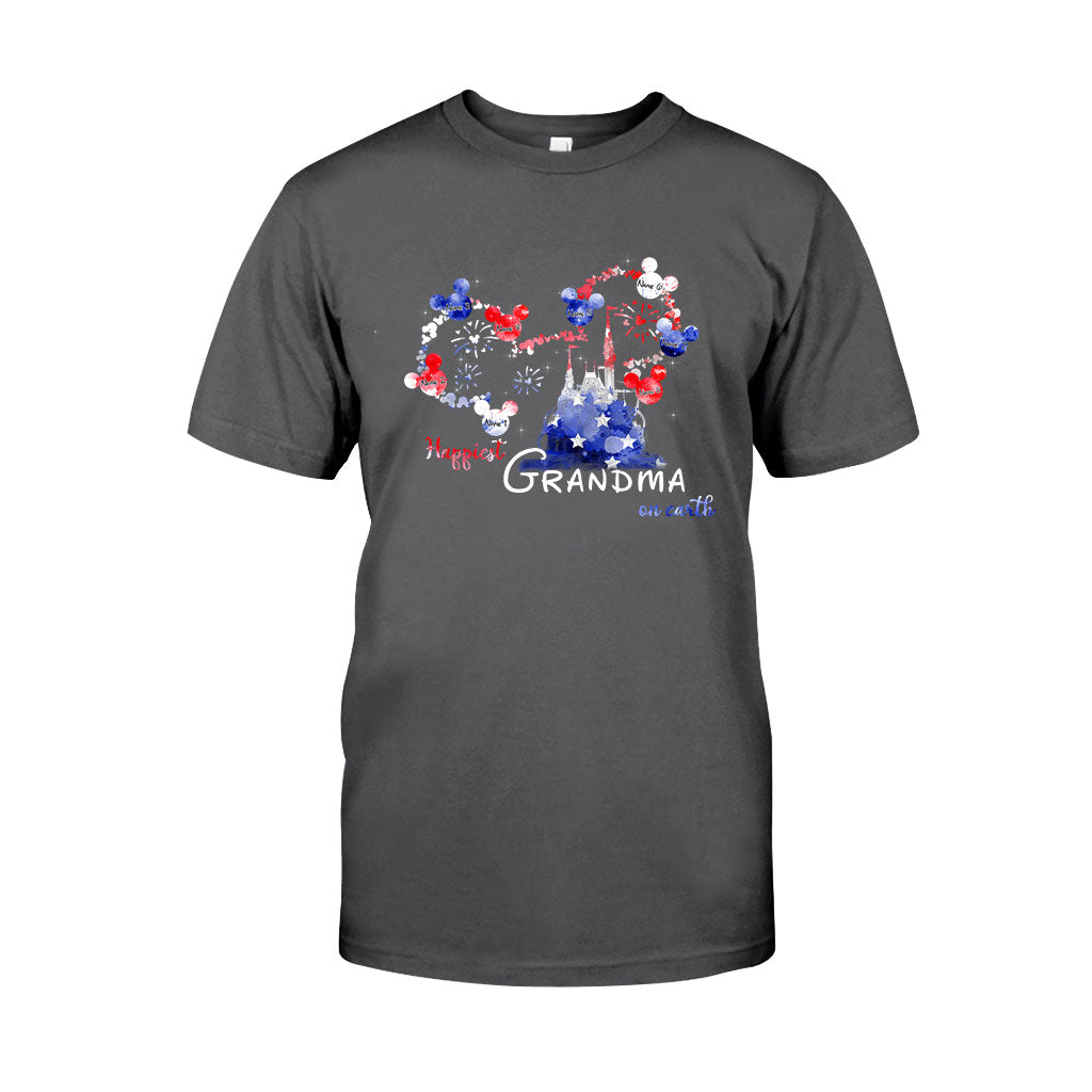 Personalized Happiest Grandma Independence Day T-shirt & Hoodie Gift