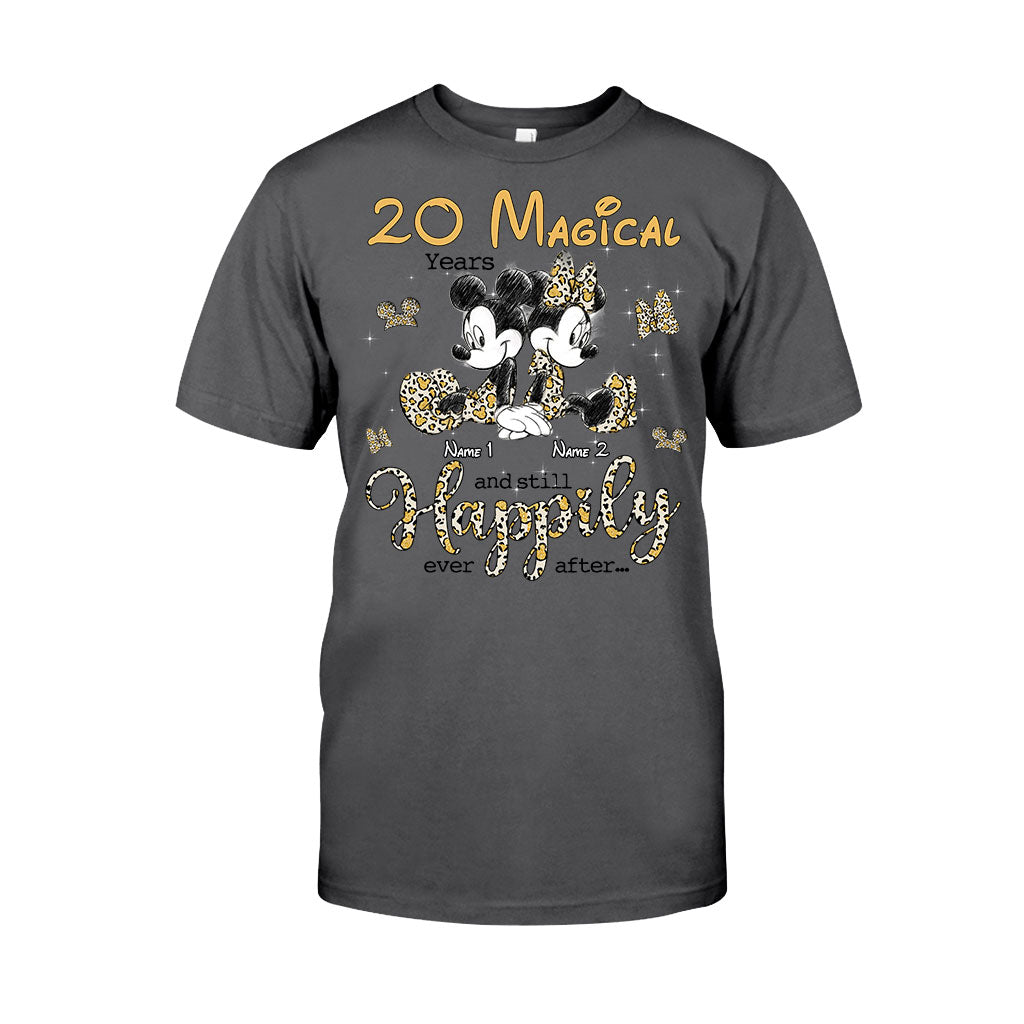 Personalized Couple T-shirt and Hoodie with Custom Names for Anniversary