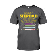 Load image into Gallery viewer, Personalized Best Stepdad In The Galaxy T-shirt &amp; Hoodie Gift
