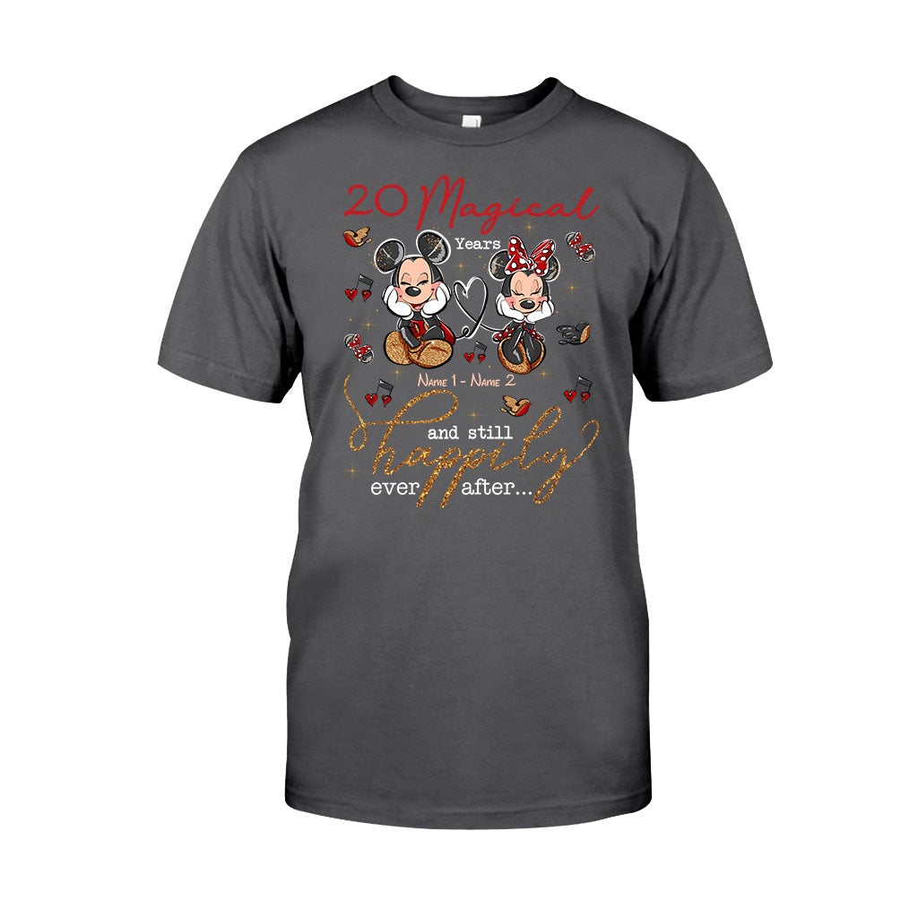 Personalized Couple T-shirt and Hoodie with Names for Anniversary Gift