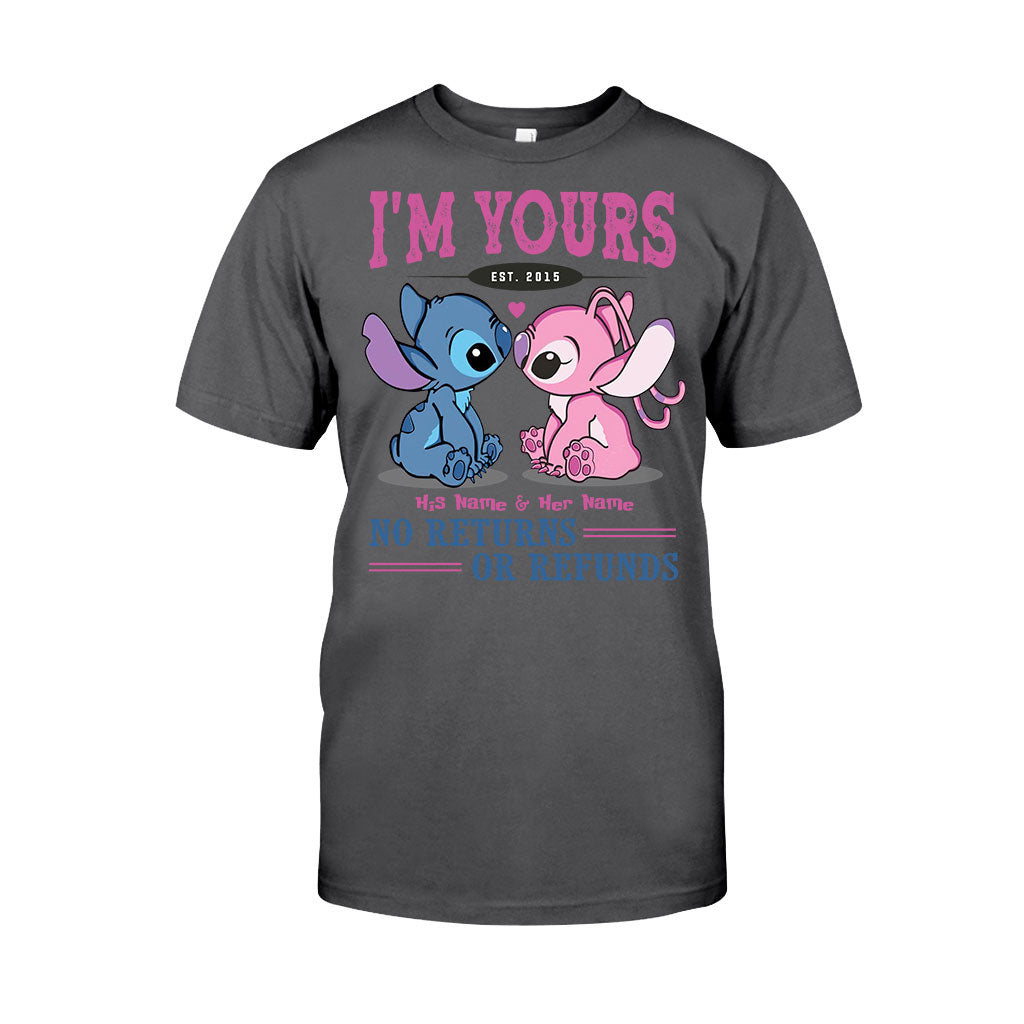 Personalized I'm Yours T-shirt & Hoodie with Custom Names for Couple Gift
