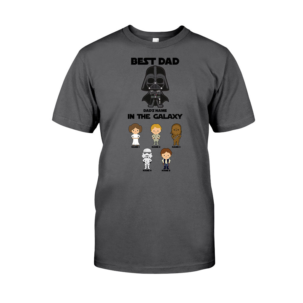 Personalized Best Dad In The Galaxy T-Shirt & Hoodie Gift for Father's Day