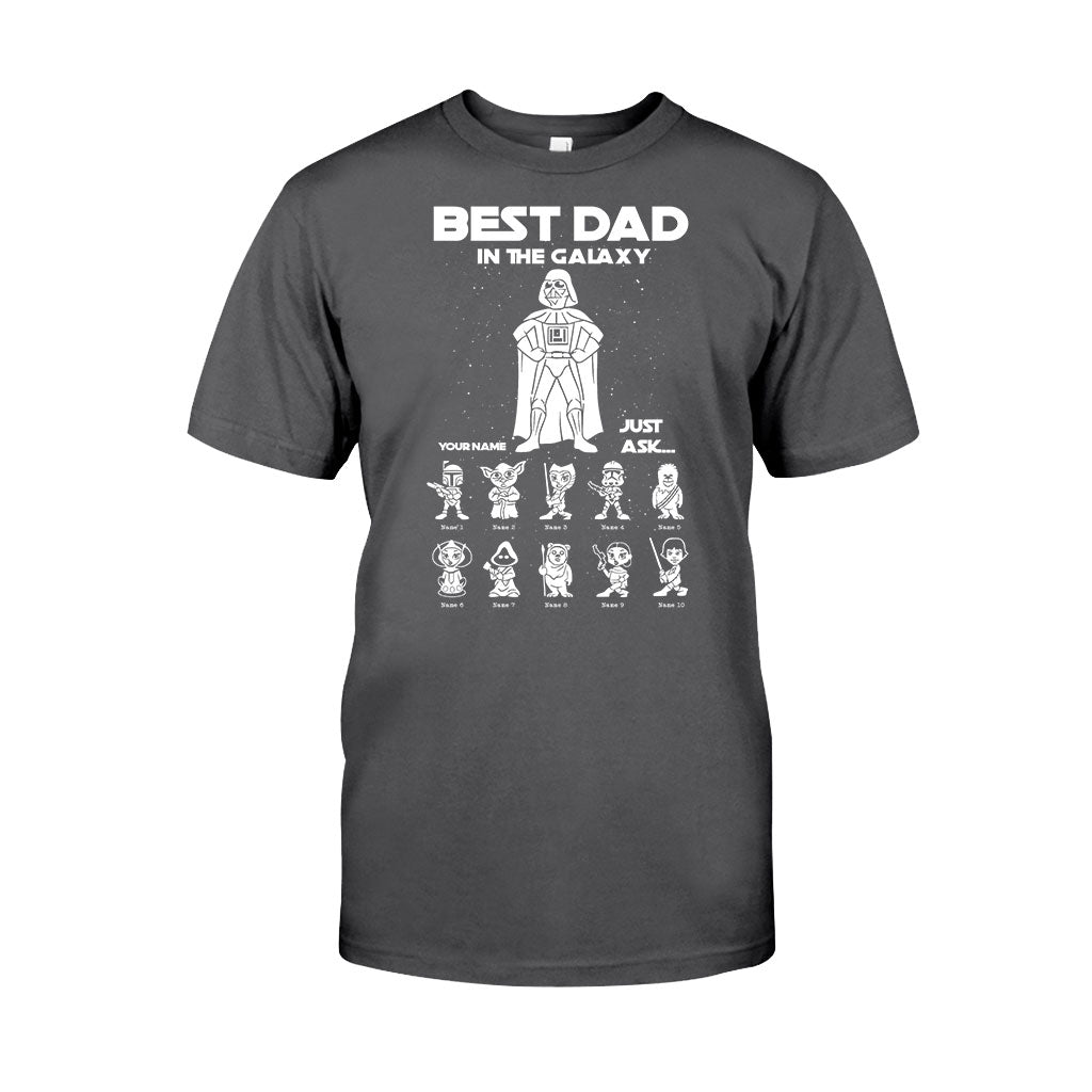 Personalized Best Dad In The Galaxy T-shirt & Hoodie Gift
